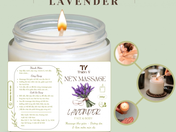 Nến Massage Body Lavender